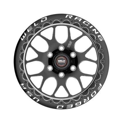 Weld S77 17x9.5 RT-S HD 6x135 BP / 6.2in. BS +24mm Offset Black Beadlock Wheel