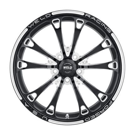 Weld V-Series 1-Piece 17x4.5 / 5x120 BP / 2.25in. BS Polished Wheel - Non-Beadlock
