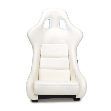 NRG FRP Bucket Seat White Vinyl Material (Large)