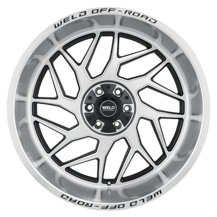 Weld Off-Road W118 22X12 Fulcrum 6X135 6X139.7 ET-44 BS4.75 Gloss Black w/ Machine Lip 106.1
