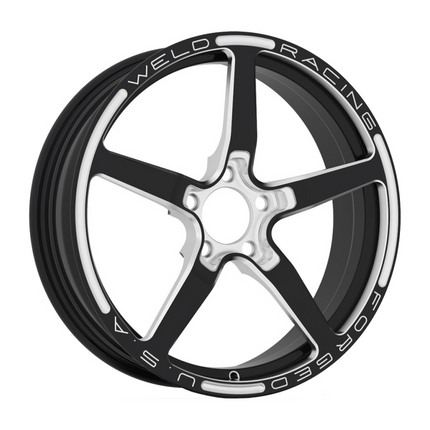 Weld Alumastar 2.0 17x4.5 / 5x4.75 BP / 2.25in. BS 1-Piece Gloss Black Milled Wheel
