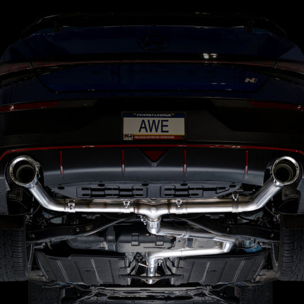 AWE Tuning 22-26 Hyundai Elantra N Track Edition Cat-Back Exhaust - Chrome Silver Tips