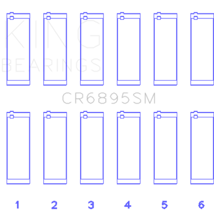 King Engine Bearings Ford Ecoboost 3.5L V6 (Size +0.25mm) Connecting Rod Bearing Set