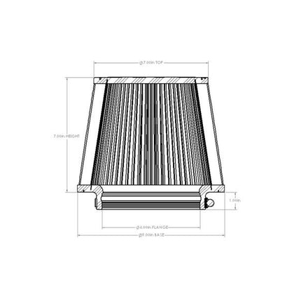 aFe Magnum FORCE Intake Replacement Air Filter w/ D2 Dura-Dry Media 6in F x 9in B x 7in T x 7in H