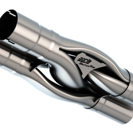 Borla Universal Hydroformed Switchfire X-Pipe 3in ID 3in OD Outlets W/ Notches