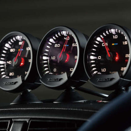 GReddy Sirius Meter - Turbo Boost 74mm Analog Display Gauge (w/Boost Sensor & Harness Set)