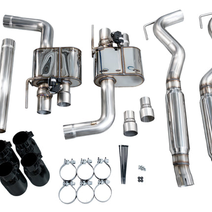 AWE Tuning 18-23 S550 Mustang GT SwitchPath Exhaust - Diamond Black Tips