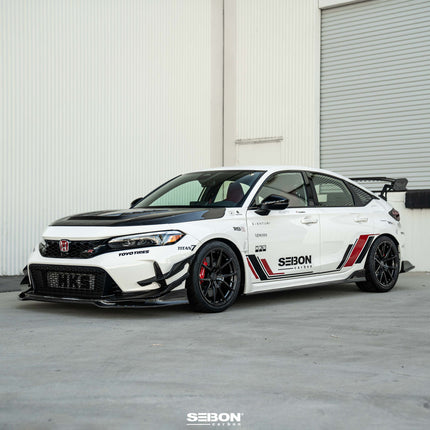 Seibon 23-24 Honda Civic Type-R Carbon Front Bumper Canards