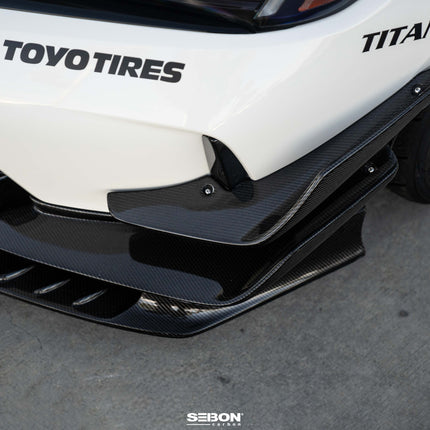 Seibon 23-24 Honda Civic Type-R Carbon Front Bumper Canards