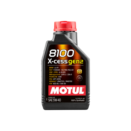 Motul 1L Synthetic Engine Oil 8100 5W40 X-CESS GEN2