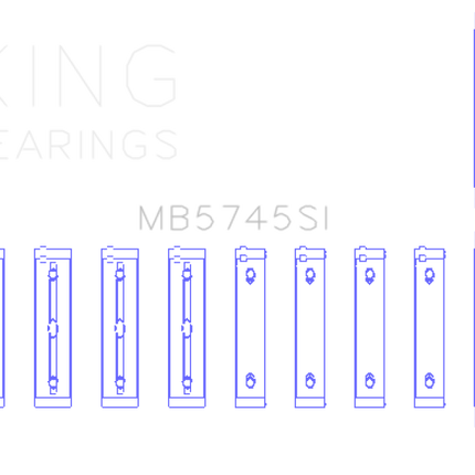 King Engine Bearings Subaru FA/FB Main Bearing Set - Size STD