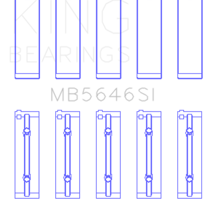 King Engine Bearings Toyota 1AZFE / 2 AZFE (Size +0.25mm) Crankshaft Main Bearing Set
