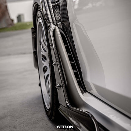 Seibon 23-25 Honda Civic Type-R MB-Style Carbon Fiber Front Side Skirt Extensions