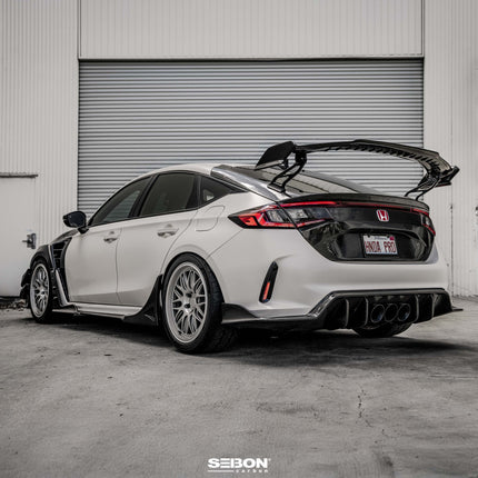 Seibon 23-25 Honda Civic Type-R MB-Style Carbon Fiber Rear Side Skirt Extensions