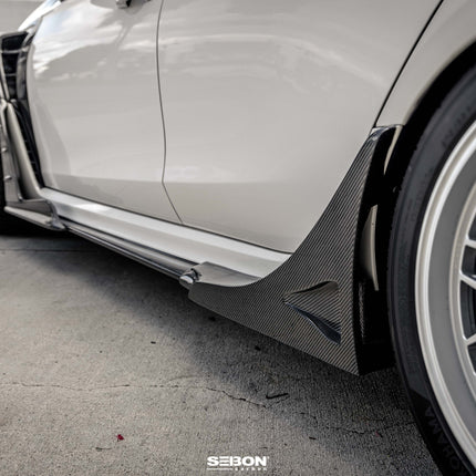 Seibon 23-25 Honda Civic Type-R MB-Style Carbon Fiber Rear Side Skirt Extensions